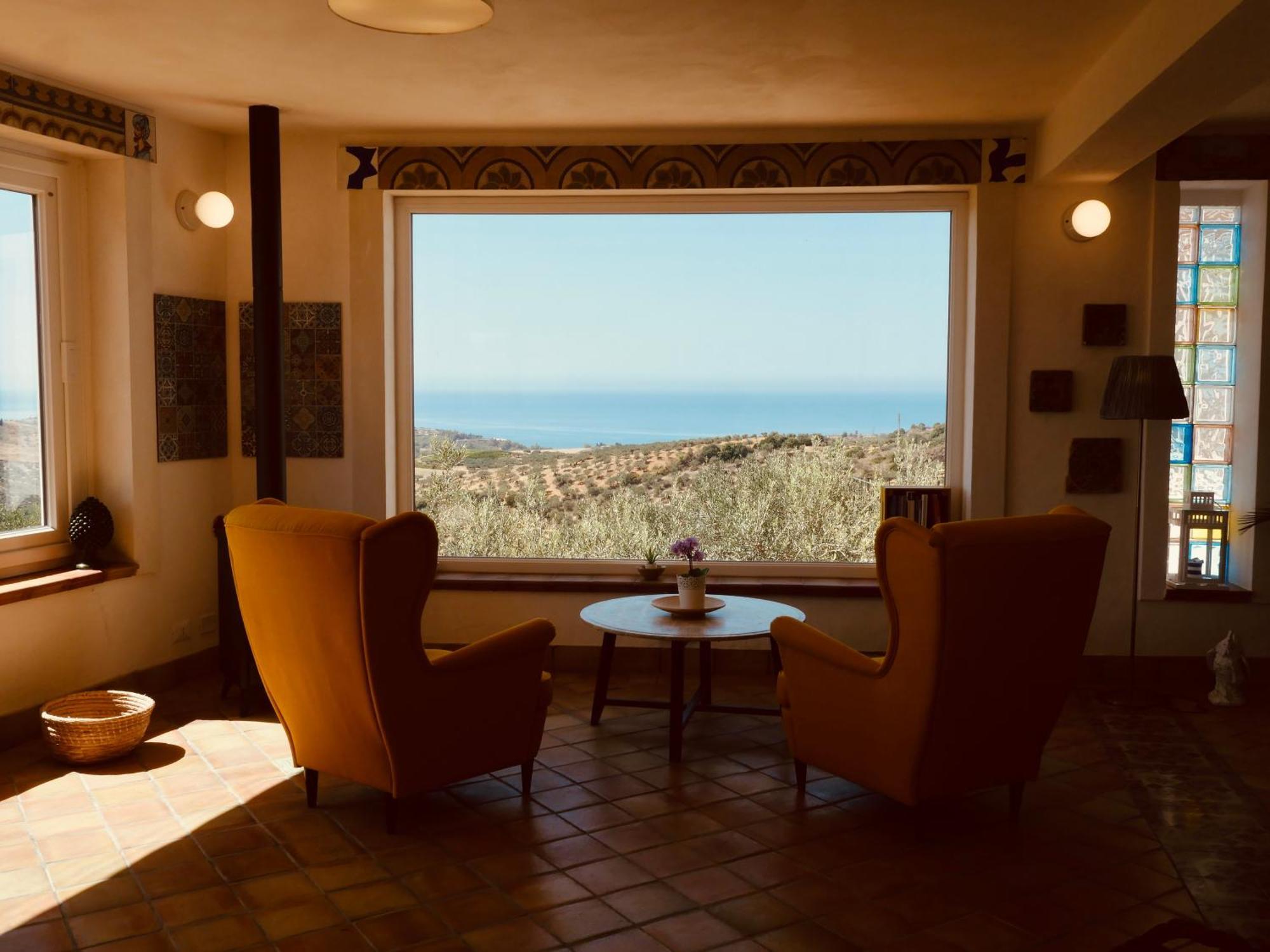 Villa Immersa In Oliveto Vista Mare 취아카 외부 사진